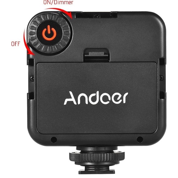 Andoer’ Mini LED Video Light – 49 Dimmable LEDs for Camera Vlogging & Podcasting - Picture 12 of 14
